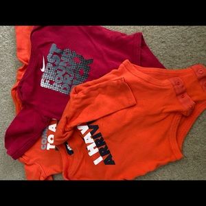 Nike 0-3 month long sleeve onesies